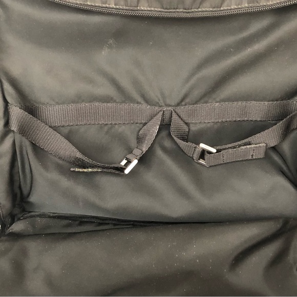 Prada carryall tote Convertible Crossbody Black Nylon Leather trim Travel bag - Picture 16 of 16